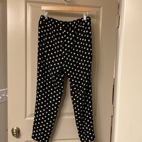 J Crew Print Pants, elastic waist with ribbon tie, size 4 - Picture 4 of 7